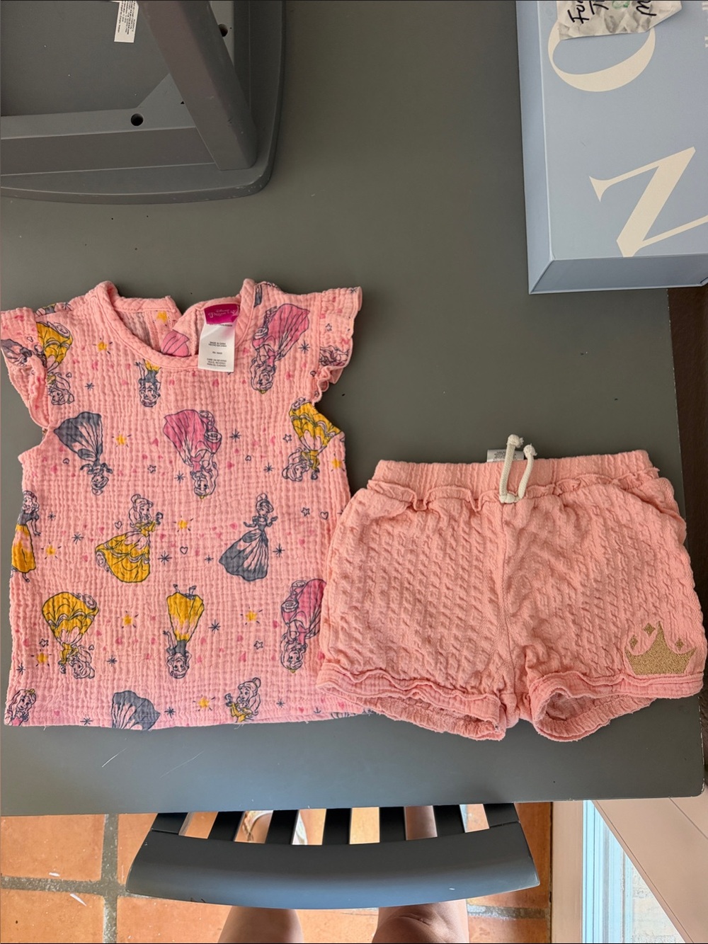 Disney princes two piece short set